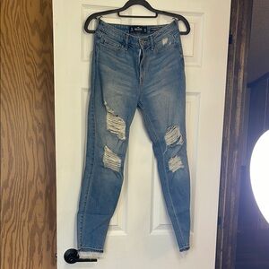 Hollister Blue Skinny Distressed Jeans